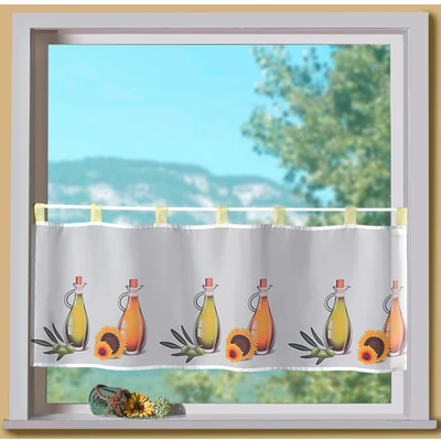 Abbildung von Weckbrodt Scheibengardine &quot;Liah&quot;, (1 St.), Bistro, Gardine, Voile, bedruckt, Küche, halbtransparent, HxB: 45x120
