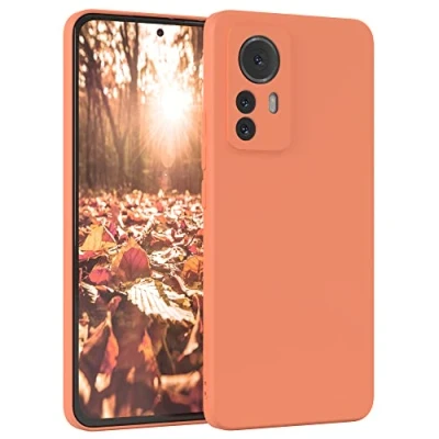 Abbildung von EAZY Case Silikonhülle für Xiaomi 12 Pro Hülle Silikon Orange weich stoßfeste Handyhülle Schutzhülle mit Kameraschutz Dünn Premium Schutz Cover TPU Phone Bumper in