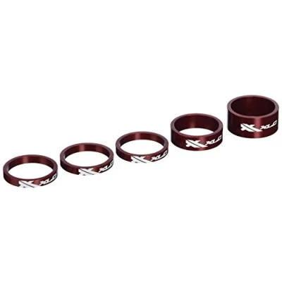 Abbildung von XLC Unisex Erwachsene Lenkkopferweiterung A Head Spacer Set AS A02 3x5/1x10/1x15 mm 1 1/8 Zoll, Rot, One Size