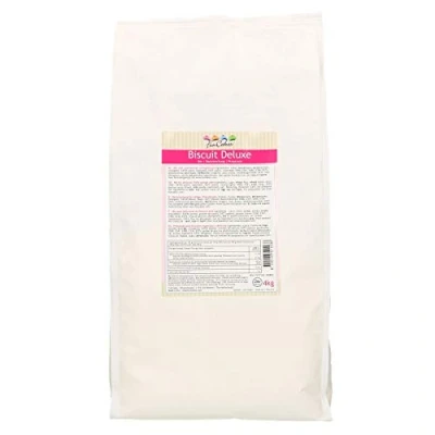 Abbildung von FunCakes Mix für Biskuit Deluxe: Einfach zu bedienen, wunderbar leichter Biskuitkuchen, perfekt die Kuchendekoration, Konditorqualität, Kuchenbasis, Halal. 4 kg.
