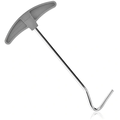 Abbildung von com four® Heringzieher Hakenzieher zum einfachen Entfernen von Heringen, Haken und Erdnägel Zeltzubehör für Camping Outdoor (Kunststoff 1 Stück)