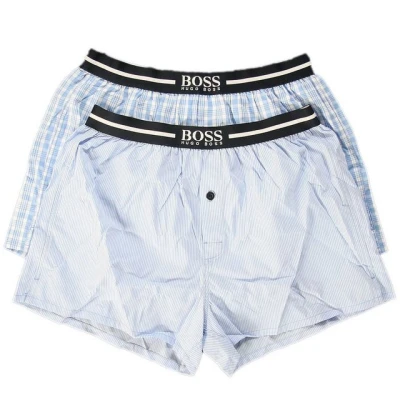 Abbildung von BOSS 2 PACK Boxershorts, Herren, Größe: Small, Open blue