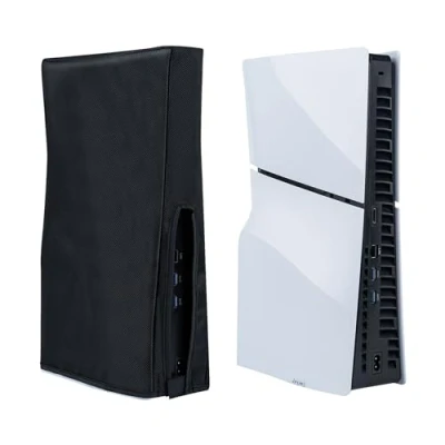 Abbildung von Mcbazel PS5 Slim Staubschutz Abdeckung Kratzfest Schützende Abdeckung, Staubdicht für Playstation 5 Digital/Disc Spielkonsole Schwarz