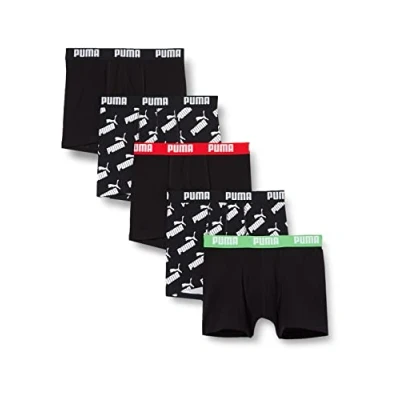 Abbildung von PUMA Kinder Boxer Unterwäsche, Schwarz, 146 152 (5er Pack)