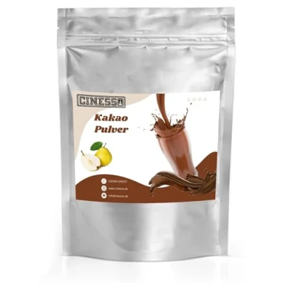 Abbildung von Cinesso Kakao Trinkschokolade Kakaopulver, Schokoladengetränk, Schokoladenaromen, mit natürlichen Aromen, schnelle und einfache Zubereitung, für Feierlichkeiten (10 Kg, Birne)