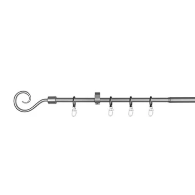 Abbildung von Gardinenstange Teleskopgarnitur Hook, ondeco, Ø 16 mm, 1 läufig, ausziehbar, Bohren, verschraubt, Metall