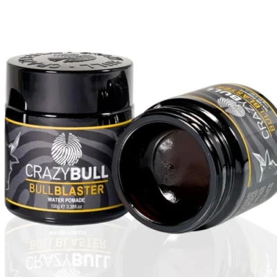 Abbildung von Crazy Bull Blaster Starker Halt Hohe Textur Niedriger Glanz Wasserlösliche Pomade mit Kamm