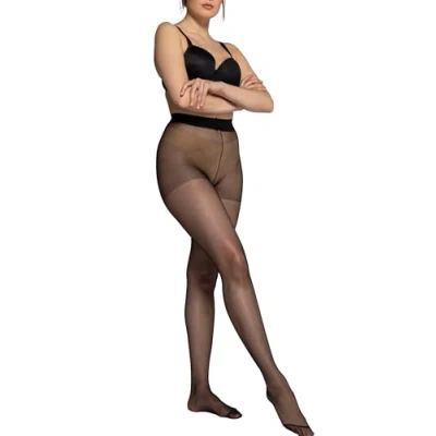 Abbildung von Ulla Popken Damen Strumpfhose, 3er Pack, Schwarz, 52 54 EU
