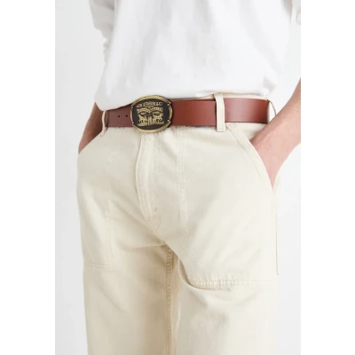 Abbildung von Levi&#039;s Billy Plaque BELT Unisex Gürtel, Größe: 120, Medium brown