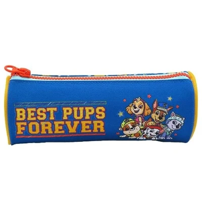 Abbildung von CYPBRANDS Unisex Kinder Mäppchen Kunststoff Paw Patrol runde Federmäppchen, zylindrisch, mit Jumbo Reißverschluss, Farben Blau und Gelb, offizielles Produkt (CyP Brands), Schwarz