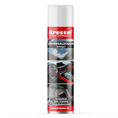 Abbildung von Brestol Autoreiniger 400 ml Sprühdose Universalreiniger Schaum Glasreiniger Scheibenreiniger Spiegelreiniger Fensterreiniger Reinigerschaum Universalschaum