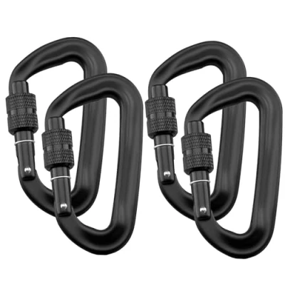 Abbildung von Intirilife Karabiner, (4 St), 4er Set Karabiner in schwarz