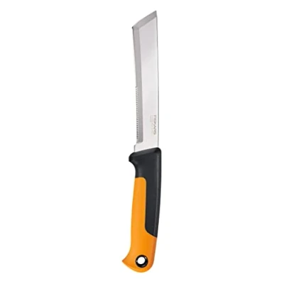 Abbildung von Fiskars 1062830 Erntemesser, Für dicke Stiele und Stängel, Klingenlänge: 15 cm, Rostfreier Stahl/Kunststoff, Schwarz/Orange, X series, K82 (1062830)
