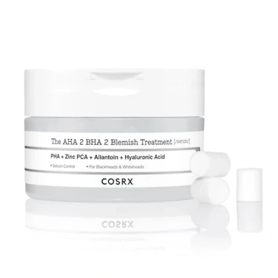 Abbildung von COSRX AHA 2% BHA Blemish Treatment Serum, 60+ reine Baumwollballs, schnelle &amp; einfache tägliche Spotbehandlung, Blackheads Whiteheads, Sebum Control, Paraben Free, Korean Skincare