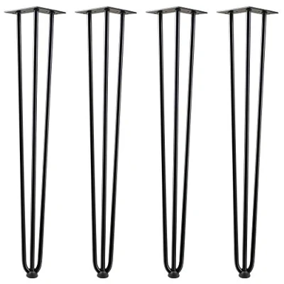 Abbildung von Zelsius Tischbein Hairpin Legs, 4er Set, 71 cm, schwarz, Tischbeine aus Stahl
