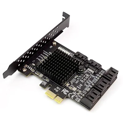 Abbildung von BerryBase 8 Port SATA PCI Express x1 Karte, Marvell 88SE9215 Chipsatz
