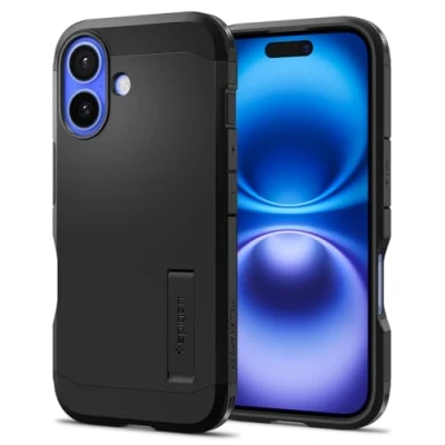 Abbildung von Spigen Tough Armor (AI) Hülle Kompatibel mit iPhone 16 Schwarz