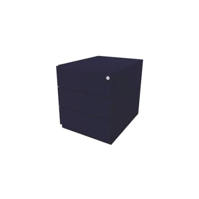 Abbildung von Bisley Rollcontainer Note mit Griffleiste, 3 Universalschubladen, Metall, 639 Oxfordblau, 56.5 x 42 49.5 cm