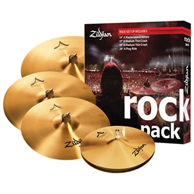 Abbildung von Zildjian A Series Rock Cymbal Box Set 14 Zoll Mastersound Hi Hats, 17 Zoll/19 Thin Crash, 20 Ping Ride