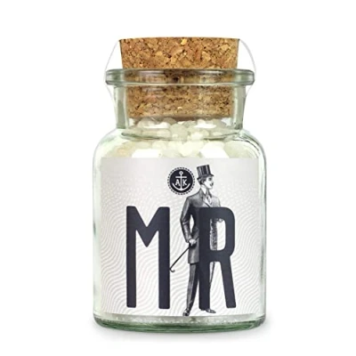 Abbildung von Ankerkraut Mister Salt, Körner Salz für die Mühle, perfekt zur Hochzeit Bräutigam, Hochzeitsgeschenk, lecker kochen, 170 g im Korkenglas