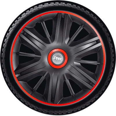 Abbildung von J TEC Maximus J15526 Radblenden 15Zoll schwarz/rot
