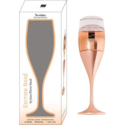 Abbildung von Jean Pierre Sand New Lux Rosé Eau de Parfum, 30ml Parfum für Frauen im Sammlerflakon, ideal als Geschenk Damenparfum Sekt Glas Flakon