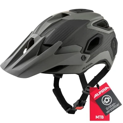 Abbildung von ALPINA ROOTAGE Extrem Robuster, Carbonfaser Verstärkter Enduro &amp; Trail Fahrradhelm Mit Kühlenden Polstern Für Erwachsene, coffee grey matt, 52 57 cm