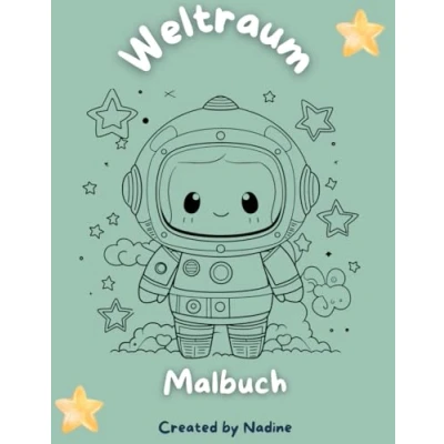 Abbildung von Weltraum Malbuch: &quot;Fantastische Weltraumabenteuer zum Ausmalen für kleine Astronauten!&quot; &quot;Raketen, Planeten &amp; Sterne Ein galaktisches Malbuch ... Entdecker&quot;