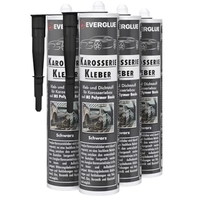 Abbildung von Karosseriekleber 1K MS Montagekleber UV beständig schwarz Kartusche Polymer Kraftkleber extra stark elastischer Kleb und Dichtstoff zum Kleben Abdichten im Fahrzeugbau, Van, Wohnmobil (12) (6)