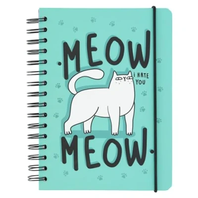 Abbildung von Grupo Erik Bullet Journal Dotted A5 Meow Hard Cover Notizblock Ringbuch Notizbuch Tagebuch für Erwachsene und Kinder mit Ringbindung