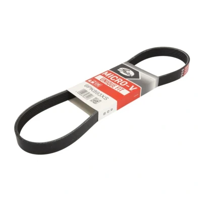Abbildung von GATES 6PK893XS Keilrippenriemen 893 6 Polyester, EPDM (Ethylen Propylen Dien Kautschuk) MINI: Clubman, Schrägheck, Cabrio, PEUGEOT: 208 I Schrägheck