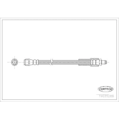 Abbildung von CORTECO 19035288 Bremsschläuche Hinterachse 350 M10X1 MERCEDES BENZ: Vito Mixto, Bus, Viano