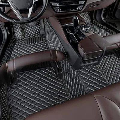 Abbildung von Auto FußMatten Passend für OPEL Grandland X 2017 2018 2019 2020 2021 2022 2023 2024 2025 2025, All Inclusive Leder Bodenmatte ZubehöR, wasserdichte rutschfeste Allwetter Fussmatten
