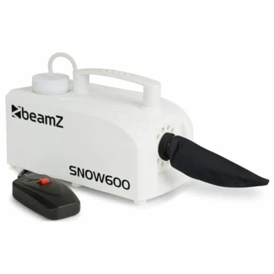 Abbildung von BeamZ SNOW600 Schneemaschine, 600 Watt kleine Schnee Maschine mit Kabelfernbedienung, Snow Machine mini Schneekanone Garten, Party Gadget, Winter Simulation