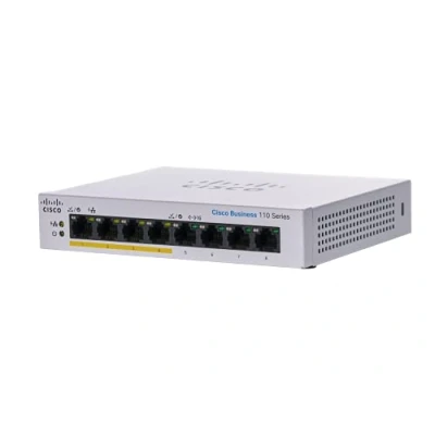 Abbildung von Cisco Business CBS110 8PP D Unmanaged Switch 8﻿ GE Ports Partial PoE Desktop Ext. Netzteil Begrenzter Lebenszeitschutz (CBS110 D)