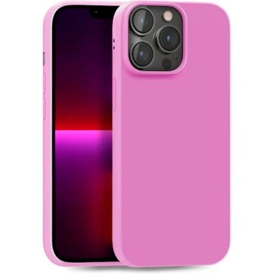 Abbildung von MyGadget Hülle kompatibel mit iPhone 13 Pro robuste Handyhülle TPU Case Slim Silikonhülle Back Cover Kratzfest Schutzhülle matt Rosa Lila