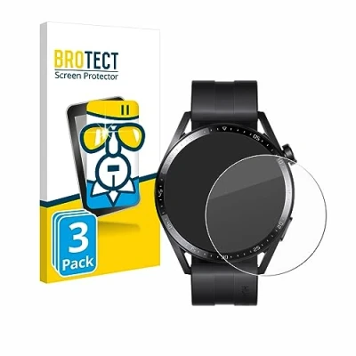 Abbildung von BROTECT (3 Stück Panzer Schutz Glas für Huawei Watch GT 3 (46 mm) 9H Echtglas, Displayschutz