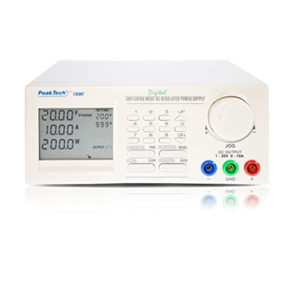 Abbildung von PeakTech 1890 Progr. DC Schaltnetzteil 1 20 V/0 10 A inkl. 4 stelliger LCD Anzeige, Transformator mit USB &amp; RS 232/485 Port, Labornetzgerät, Überlastschutz, PC Steuerung 90 265 V AC