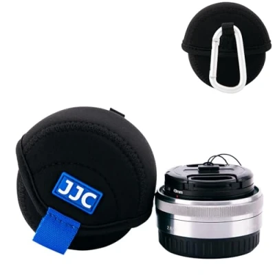 Abbildung von JJC Neopren Objektivtasche Objektivbeutel Schutzbeutel Wasserabweisend für Sony Canon Nikon Fuji Olympus Panasonic Objektiv Lens Pouch Tasche S