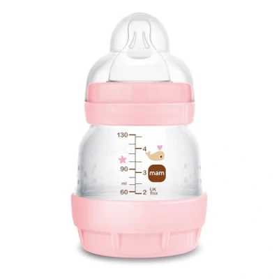Abbildung von MAM Easy Start anticolica Babyflasche, mit Sauger aus Silikon SkinSoftTM, 0+ Monate, 130 ml, Rosa
