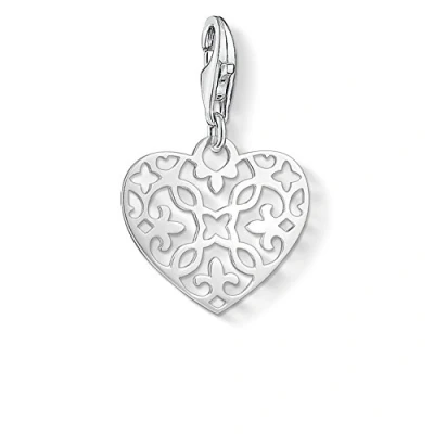 Abbildung von Thomas Sabo Damen Charm Anhänger Arabesque Herz 925 Sterling Silber 1497 001 12