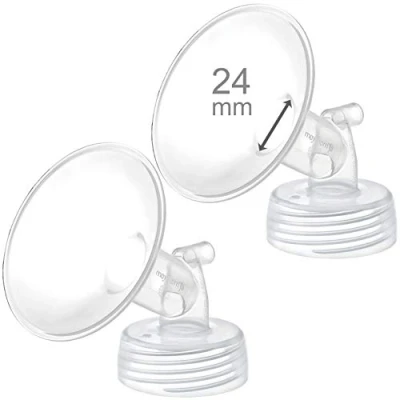 Abbildung von 2x 24 mm Maymom Weithals pumpenteile f?r Spectra S1/S2 Pumpen; inkl. Weithalsflansche; nicht original Flansch; Ersatz Shield (24 Zwei Flansche) (Spectra pumpenteile)