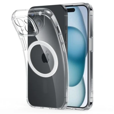 Abbildung von ESR für iPhone 15 Hülle, klares Silikon Case mit MagSafe, stoßfeste dünne Abdeckung, vergilbungsbeständige transparente TPU Handyhülle, Zero Serie, Klar
