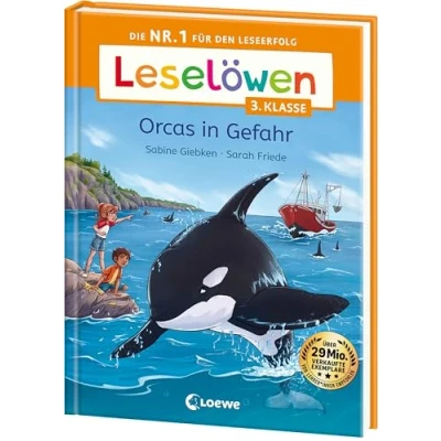 Abbildung von Leselöwen 3. Klasse Orcas in Gefahr: Die Nr. 1 für den Leseerfolg Mit Leselernschrift ABeZeh Lesespaß Kinder ab 8 Jahren