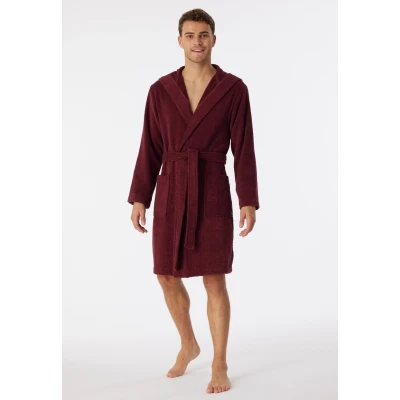 Abbildung von Schiesser Bademantel, Herren, Größe: Large, Bordeaux