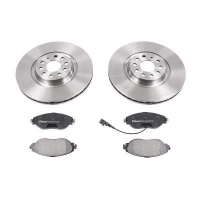 Abbildung von VAICO V10 6628 Bremsscheiben und beläge Vorderachse Belüftet SKODA: Octavia 3 Combi, SEAT: Leon III ST, VOLKSWAGEN: Golf 7 Schrägheck