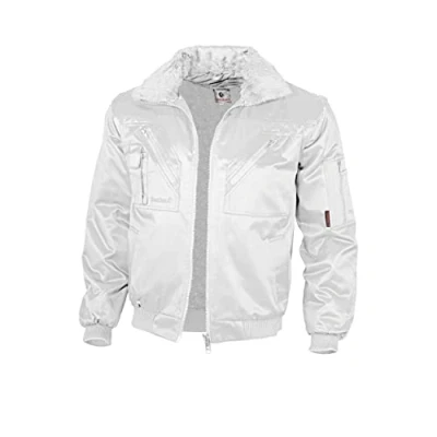 Abbildung von Qualitex Workwear Pilotenjacke einfarbig weiß, Gr. XXL