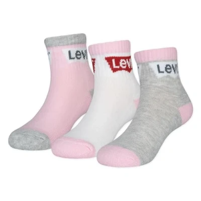 Abbildung von Levi&#039;s Batwing MID CUT 3 PACK Unisex Socken für Kinder, Größe: 27 35, Fairy tale