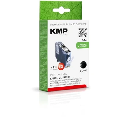 Abbildung von KMP Druckerpatrone C82 schwarz kompatibel zu Canon CLI 526 BK