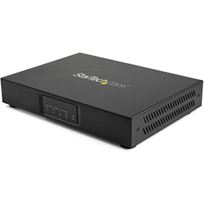 Abbildung von StarTech.com ST124HDVW Videowand Controller (2x2, 4K 60Hz, HDMI 2.0, EDID, 1 In 4 Out Video Wall Verteiler, RS 232 Steuerung)